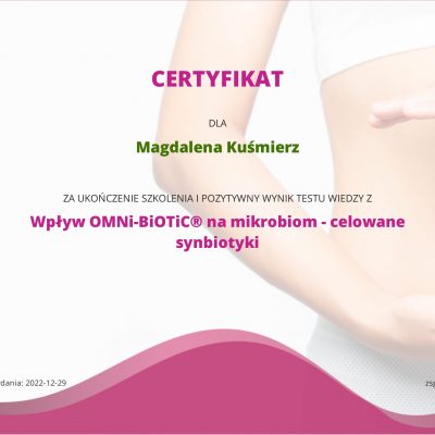 certyfikat OMNIBIOTIC-1